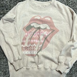 American Eagle oversized holiday Rolling Stones sweater